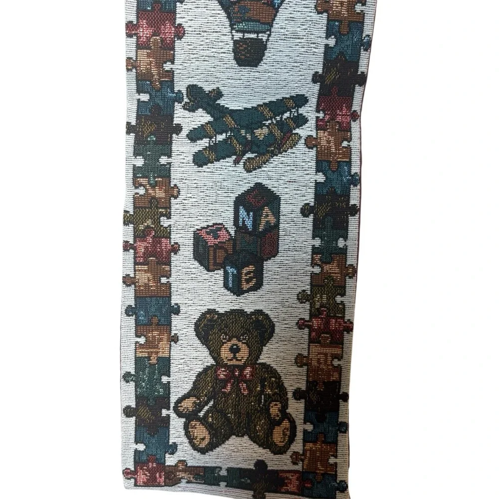 Teddy Bear, Balloon, Train, Toy Soldier, Tapestry Wall Hanging 5.5